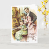 ビクトリアンな母の日の挨拶 カード (黄色い花)