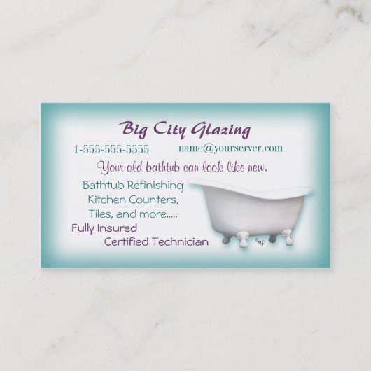 ビクトリアンな浴槽の名刺はカスタマイズ 名刺 (正面)