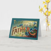 ビクトリアンな父の日の挨拶状 カード (黄色い花)