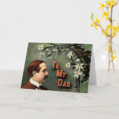 ビクトリアンな父の日の挨拶状 カード (黄色い花)