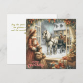 ビクトリアンな田舎風のクリスマスカード シーズンカード (正面/裏面)
