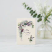 ビクトリアンな紫色のパンジーの名刺 名刺 (スタンド正面)