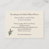 ビクトリアンな紫色のパンジーの名刺 名刺 (裏面)