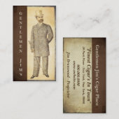 ビクトリアンな紳士のヴィンテージのアンティーク 名刺 (正面/裏面)