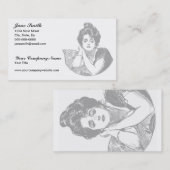 ビクトリアンな美しい 名刺 (正面/裏面)