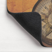 ビクトリアンな自転車のSteampunkの行く時間時計 マウスパッド (コーナー)