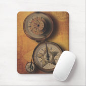 ビクトリアンな自転車のSteampunkの行く時間時計 マウスパッド (マウス)