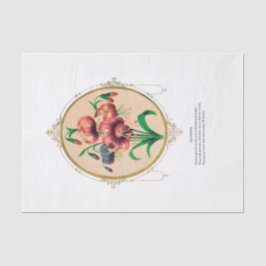 ビクトリアンな花の紋章のティッシュペーパー 薄葉紙