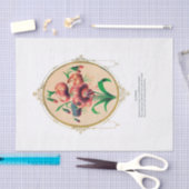 ビクトリアンな花の紋章のティッシュペーパー 薄葉紙 (クラフト)