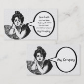 ビクトリアンな花型女性歌手 名刺 (正面/裏面)