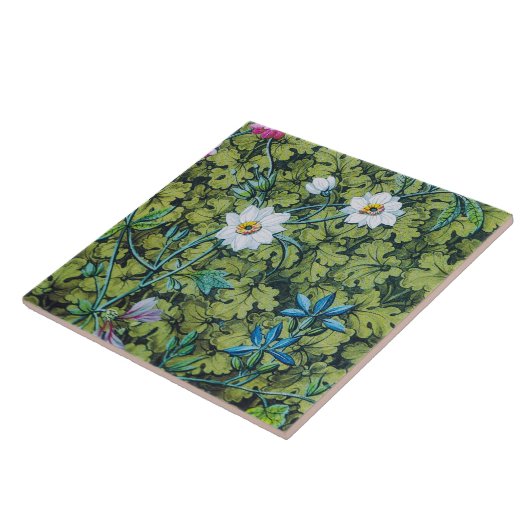 ビクトリアンな花模様の壁紙のタイル タイル (側面)