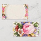 ビクトリアンな英国のバラのハイティーのパーティーの座席表 プレイスカード (正面/裏面)