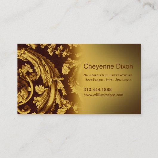 ビクトリアンな華麗さカスタムなデザイナー名刺 名刺 (正面)
