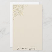 ビクトリアンな角のモチーフの文房具 便箋 (正面/裏面)