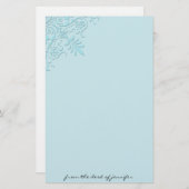 ビクトリアンな角のモチーフの文房具 便箋 (正面/裏面)