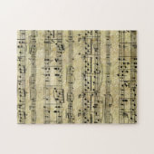 ビクトリアンな音楽シートの壁紙 ジグソーパズル (横)