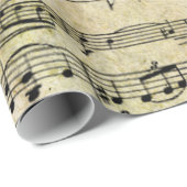 ビクトリアンな音楽シートの壁紙 ラッピングペーパー (ロールコーナー)
