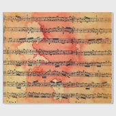 ビクトリアンな音楽シートの壁紙 ラッピングペーパー (フラット)