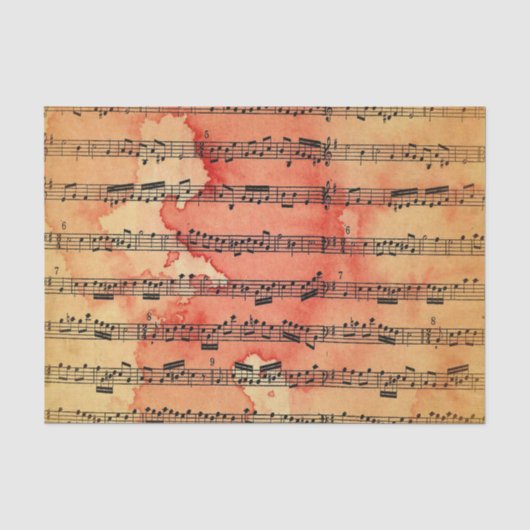 ビクトリアンな音楽シートの壁紙 薄葉紙 (正面)