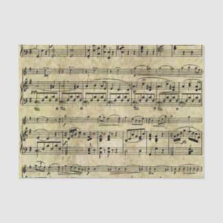 ビクトリアンな音楽シートの壁紙 薄葉紙