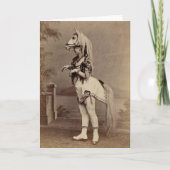 ビクトリアンな馬の衣裳の銀板写真か写真 カード (正面)