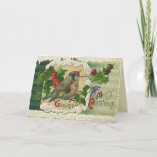 ビクトリアンな鳥のクリスマスカード シーズンカード