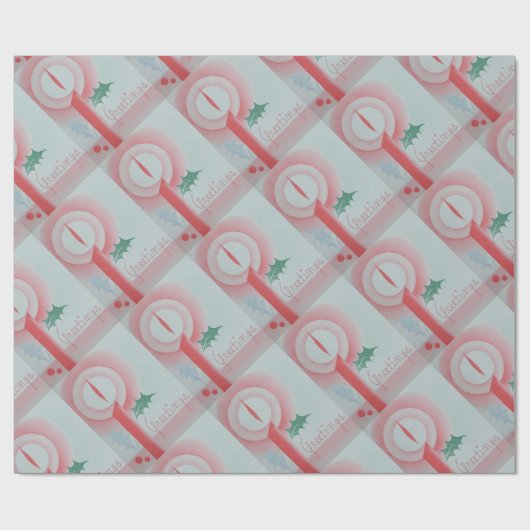 ビクトリアンな40年代のヴィンテージの蝋燭X-mas ラッピングペーパー (フラット)