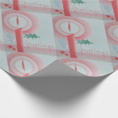 ビクトリアンな40年代のヴィンテージの蝋燭X-mas ラッピングペーパー (角)