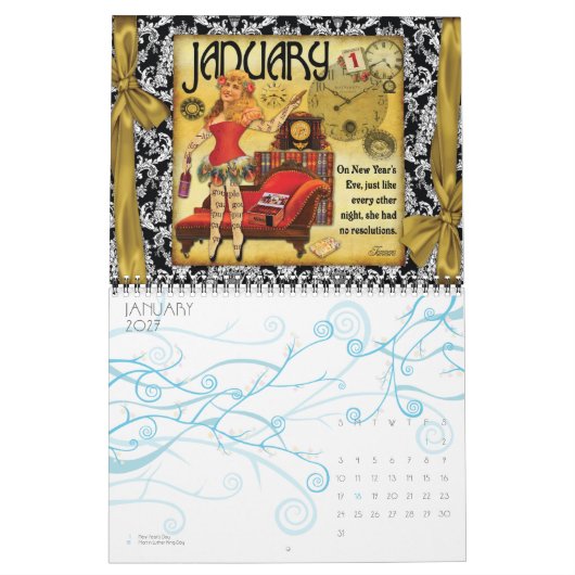 ビクトリアンなFlooziesのカレンダー2011年 カレンダー (1月 2027)