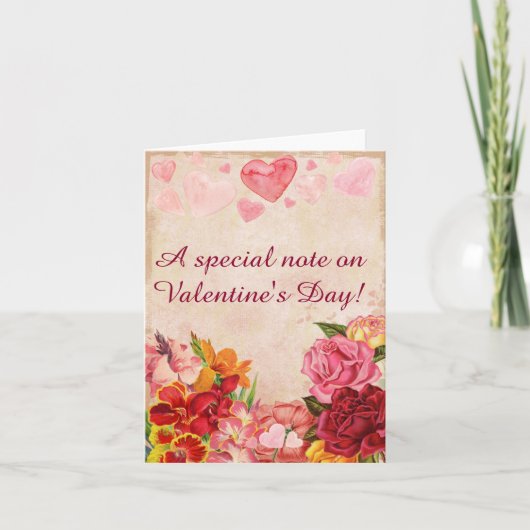 ビクトリアンなSteampunkによってはハートのバレンタインデーが開花します シーズンカード (正面)