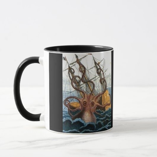 ビクトリアンなSteampunk Krakenのタコの海の創造物 マグカップ (左)