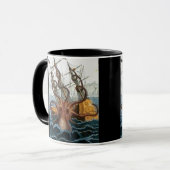 ビクトリアンなSteampunk Krakenのタコの海の創造物 マグカップ (正面左)