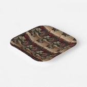 ビクトリアンなVintage女性明けましておめでとうの紙皿 ペーパープレート (傾斜あり)