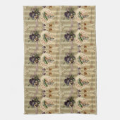 ビクトリアンなVintage Valentine女性台所タオル キッチンタオル (縦)