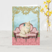 ビクトリアンねこカード カード (黄色い花)