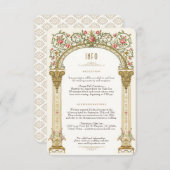 ビクトリアンの結婚王室の詳細カードエレガンス 招待状 (正面/裏面)