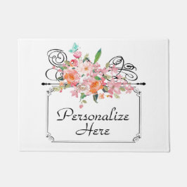 ビクトリアンぶら下がったフローラ結婚徴候 ドアマット