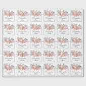 ビクトリアンぶら下がったフローラ結婚徴候 ラッピングペーパー (フラット)