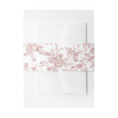 ビクトリアンほこりまフランスのしたピンクの結婚庭 招待状ベリーバンド (正面例)