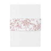 ビクトリアンほこりまフランスのしたピンクの結婚庭 招待状ベリーバンド (裏面例)