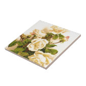 ビクトリアンアイボリー絵画バラ タイル (側面)