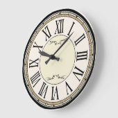 ビクトリアンアンティークローマ数字時計 ラージ壁時計 (傾斜)