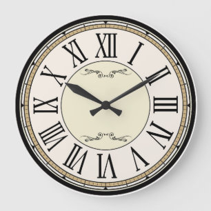 ビクトリアンアンティークローマ数字時計 ラージ壁時計
