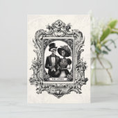 ビクトリアンアンティーク枠ゴシック結婚式招待状 招待状 (スタンド正面)