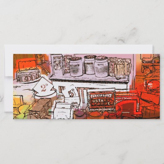 ビクトリアンイギリス製ラックカード (正面)