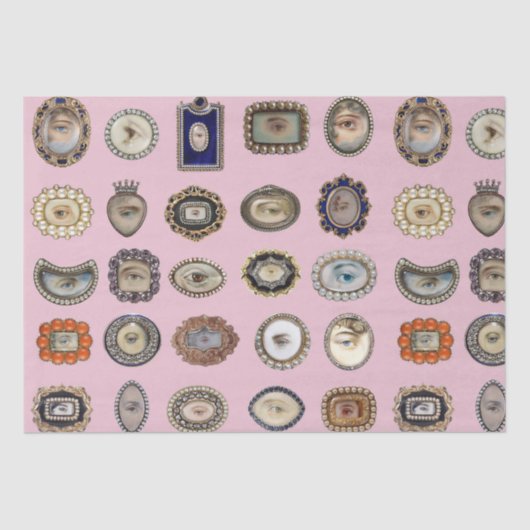 ビクトリアンインスパイア恋人の目、オリジナルアート 薄葉紙 (正面)