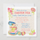 ビクトリアンイースターティーブランチの招待状 招待状 (正面)