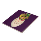 ビクトリアンイースター ヴィンテージガール with ボネットインエッグ タイル (側面)