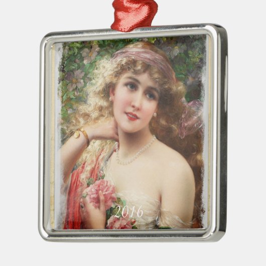 ビクトリアンウィメンズピンクローゼスオーナメント メタルオーナメント (左)