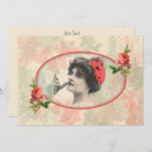 ビクトリアンウーマン ウェディング 招待状 (正面/裏面)